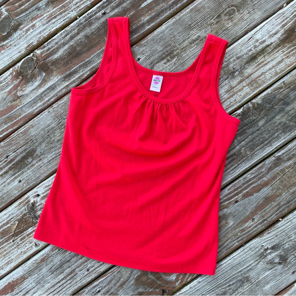 Vintage 70s/80s Natty Solid Red Tank Top